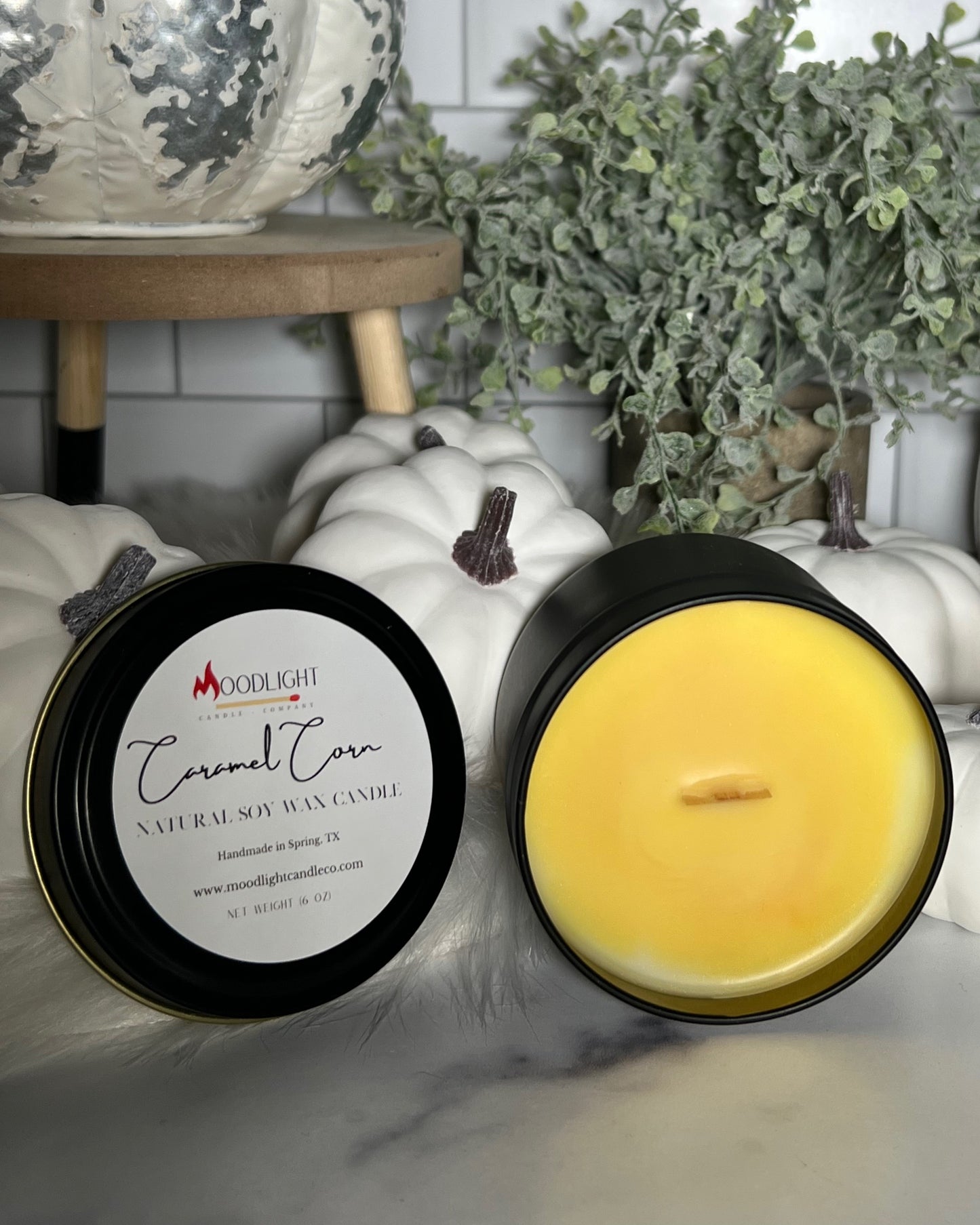 Caramel Corn Signature Tin Candle