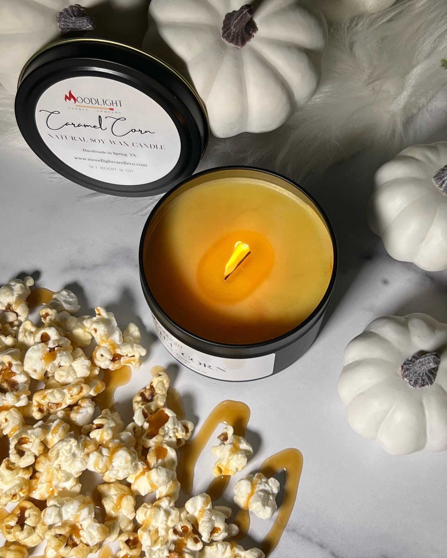 Caramel Corn Signature Tin Candle