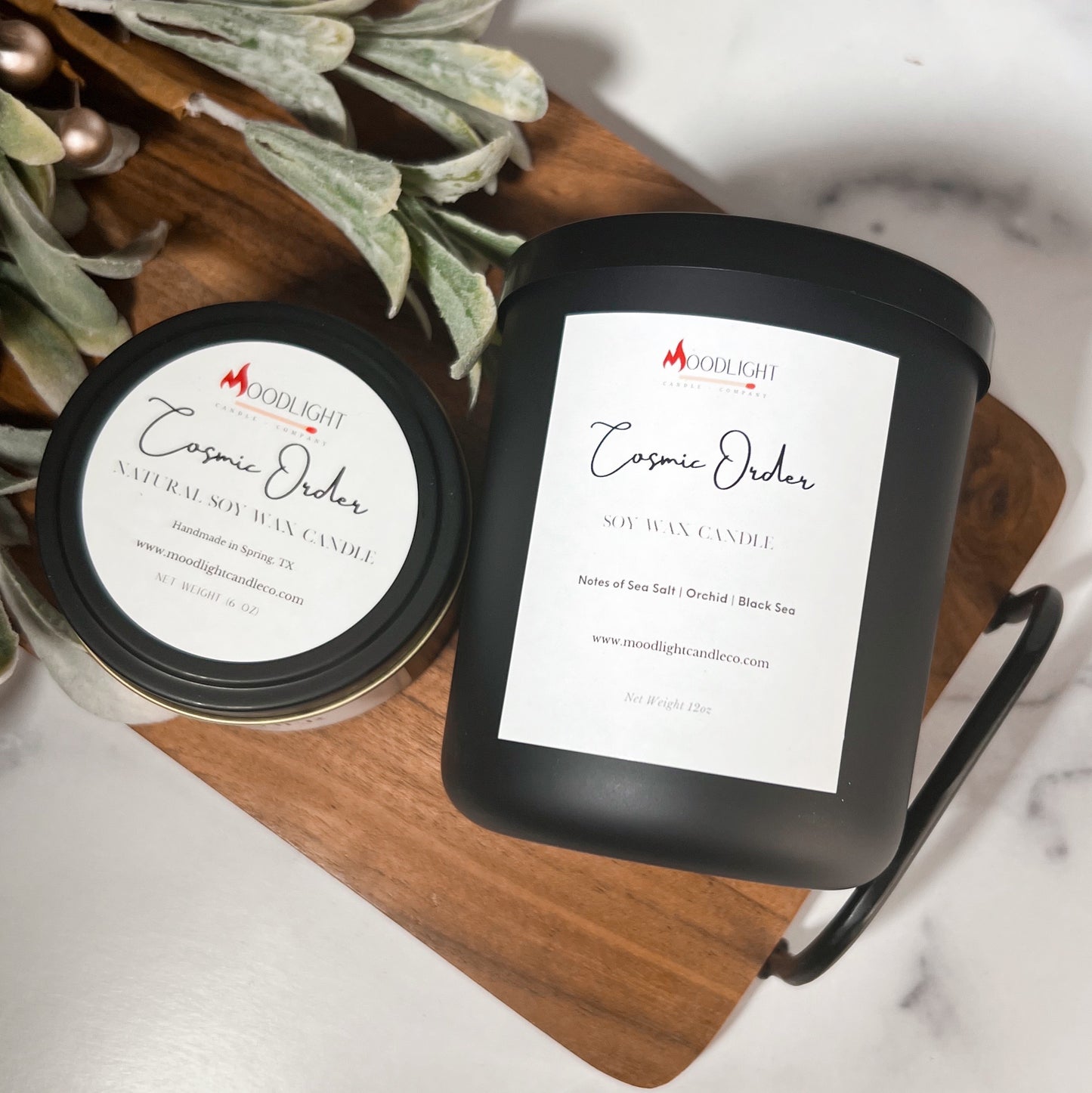 Cosmic Order Signature Tin Candle