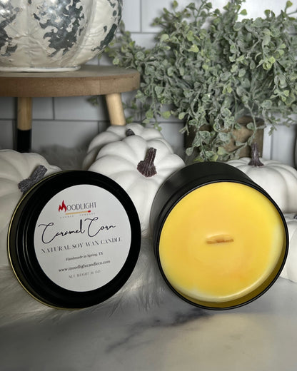 Caramel Corn Signature Tin Candle